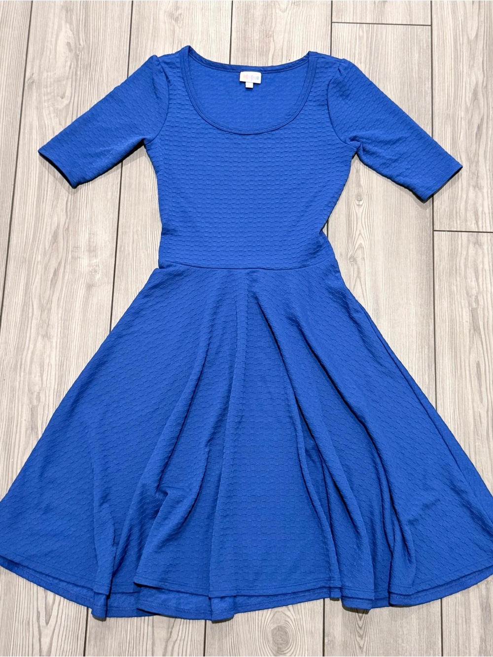 LuLaRoe Royal Blue Fit-and-Flare Midi Dress